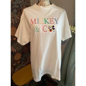 Disney White Mickey & Co Short Sleeve Tee